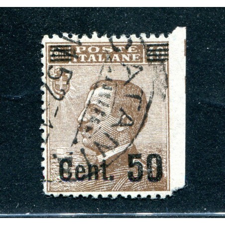 1923 ITALIA REGNO MICHETTI SOPRASTAMPATO  C.50 SU C.40 BRUNO USATO     E691