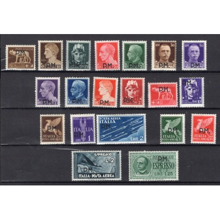 1943 Italia P. M. soprastampati n.1/20 MNH-MH
