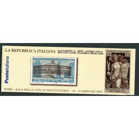 2003 Italia Libretto Mostra filatelica "La Repubblica italiana" a Montecitorio MNH