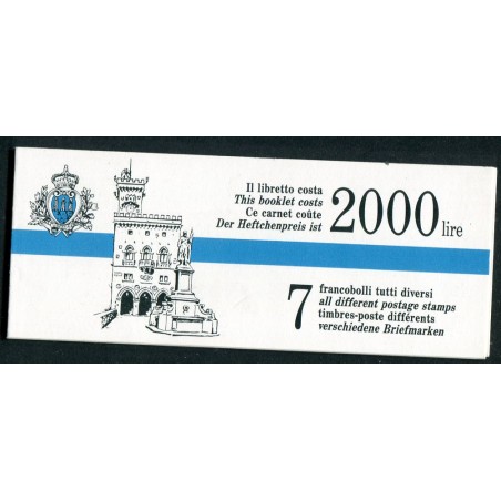1992 San Marino Libretto Attrattive turistiche di San Marino MNH