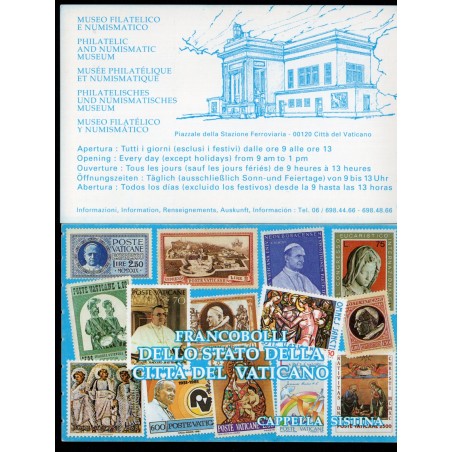 1991 Vaticano Libretto Restauro della Cappella Sistina MNH