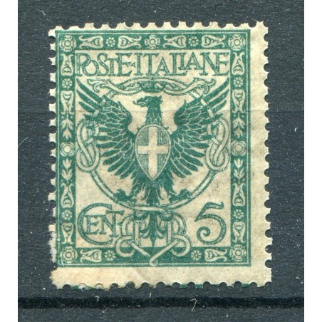 1901 ITALIA REGNO VITT. EMANUELE 3° C.5 AQUILA SABAUDIA N.70 MH     D643