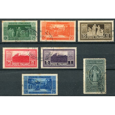 1929 Montecassino n. 262/68 usati Annulli Non Garantiti Ct. 1050