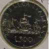1968 Lire 500 Caravelle. Argento FDC. Da confezione Zecca