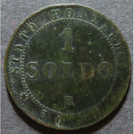 1867 Stato Pontificio - Pio IX - 1 soldo