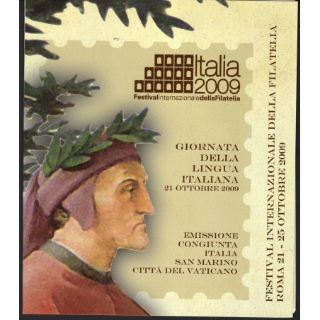 2009 Italia Lingua Italiana emissione congiunta in libretto MNh usati