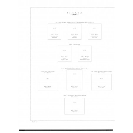 1999 Italia fogli di aggiornamento Marini King  come nuovi n.6