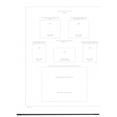 2001 Italia fogli di aggiornamento Marini King  come nuovi n.10