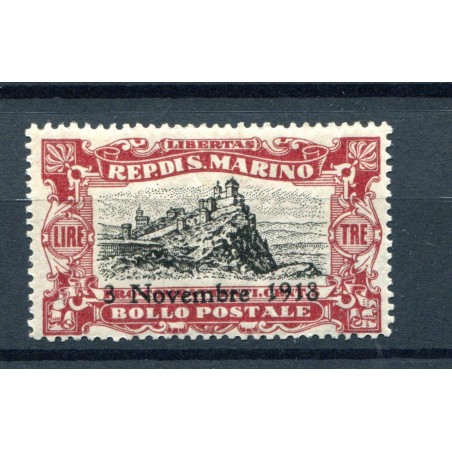 1918 SAN MARINO CELEBRAZIONE VITTORIA £.3+5C. N.68 MNH CAT. 60   F198