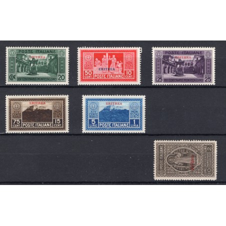 1929 Eritrea Montecassino n.145/51 mh cat. 120