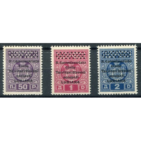 1941 Lubiana MH. n. 11/13. Cat 100.