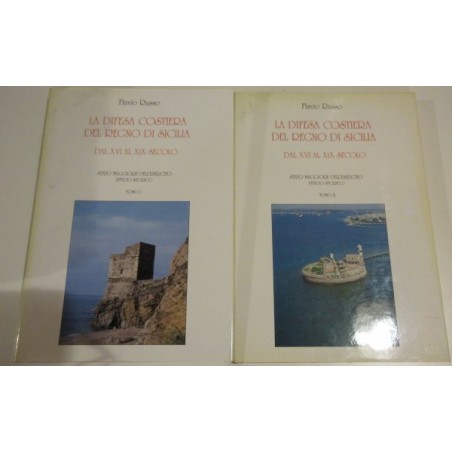 La difesa costiera del Regno di Sicilia dal XVI al XIX Secolo. Flavio Russo 1994. 2 volumi con custodia rigida.