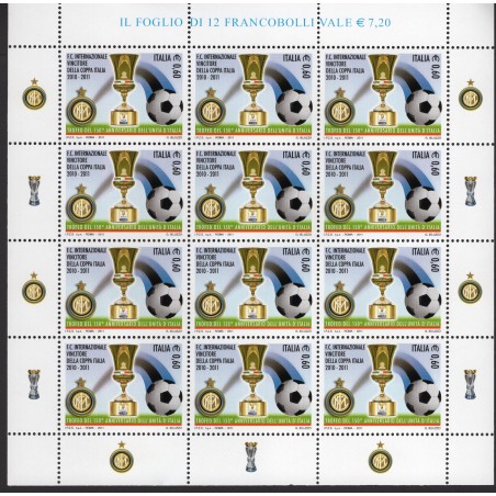 2011 Italia Repubblica minifoglio Inter mnh