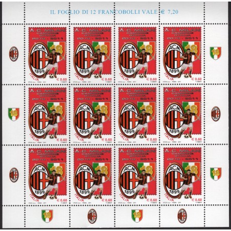 2011 Italia Repubblica minifoglio Milan mnh
