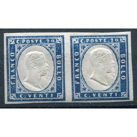 1862 Vitt. Emanuele 2° c. 20 indaco n.15E MNH.