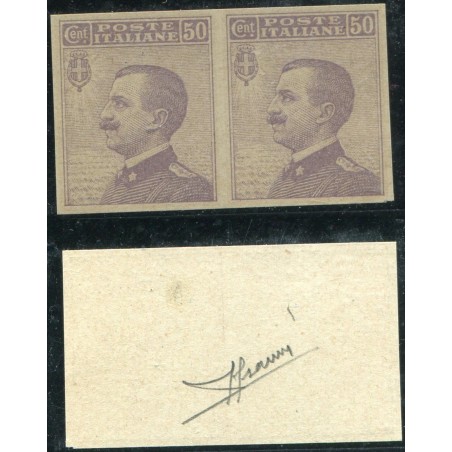 1908 Italia Vitt. Emanuele 3°, c. 50 prova d'archivio.