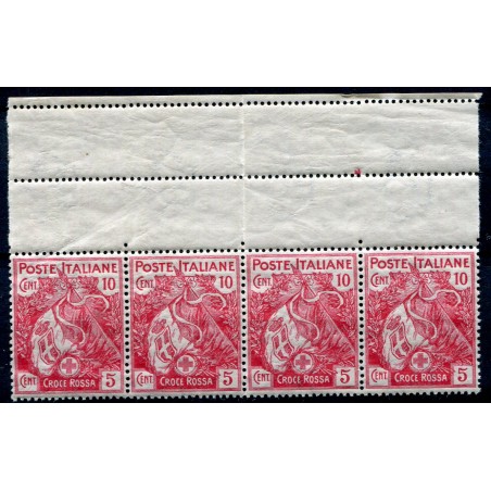 1915 Italia Pro Croce Rossa c.10 + 5 rosa  n.102 MNH.