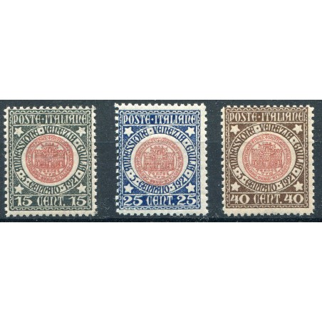 1921 Italia Annessione Venezia Giulia n.113/115 MNH Cat. 30