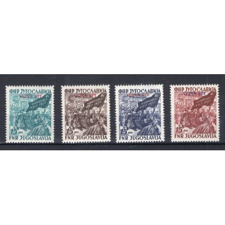 1952 Trieste "B" 6° Congresso partito Comunista, n.67/70 MNH .