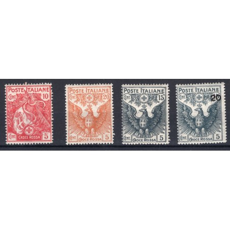 1915/16 Italia Pro Croce Rossa n. 102/05 MNH Cat. 250.