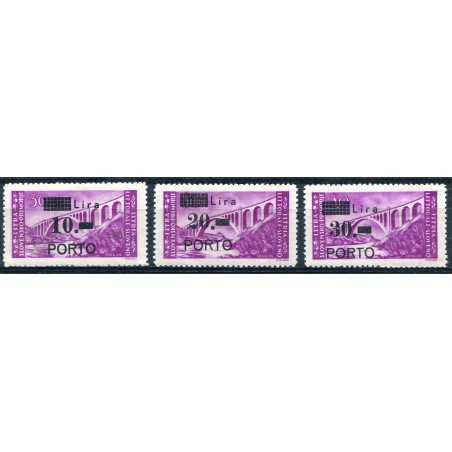 1946 Istria e Litorale Sloveno francobolli bilingue sovrastampati "Porto" MNH CAt. 220.