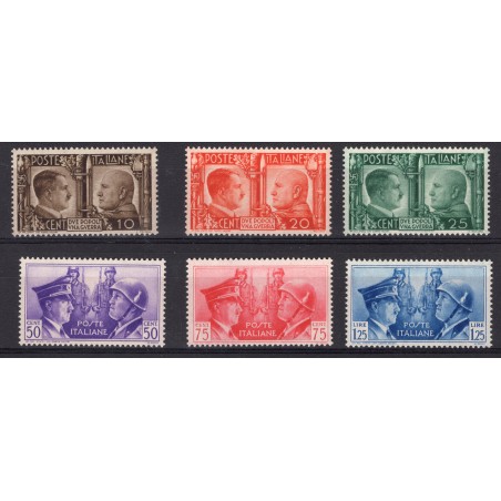 1941 Italia Fratellanza D'Armi n. 452/57+457ABC MNH Cat. 140