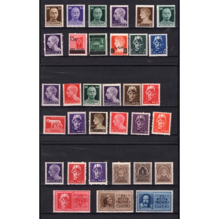 1944/46 Italia Luogotenenza n.516/42+Ex.24-16/17 R.A. n.5/7 MNH
