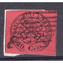 1867 Pontificio c. 20 rosso...