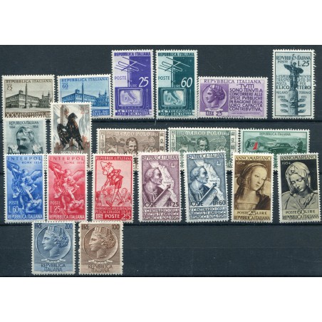 1954 Italia Repubblica annata cpl MH Cat. 111