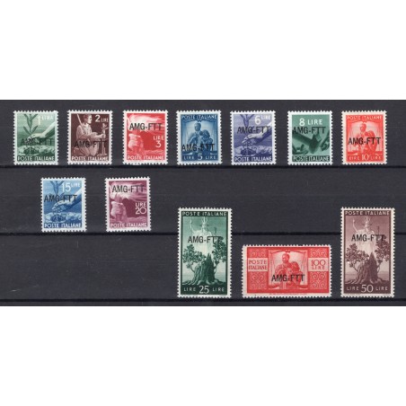 1949/50 Trieste A Serie Democratica n. 56/67 MNH Cat. 450