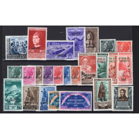 1953 Trieste A annata Cpl MNH