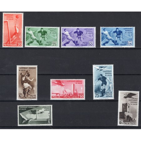 1934 Italia Regno Campionati di Calcio n,357/61+A69/72 MNH Cat. 900