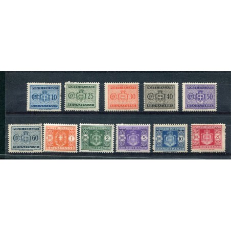 1945 Italia Segnatasse fil ruota n.86/96 mnh cat.225