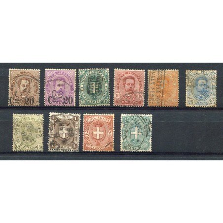 1890/97 Italia Regno lotto di francobolli usati cat.144