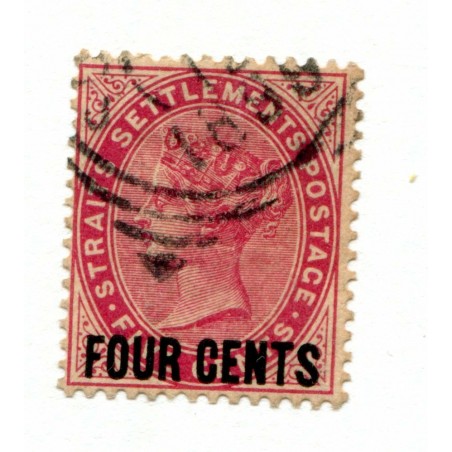 1889 STRAITS SETTLEMENTS OVERPRINTED  USATO H651