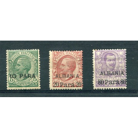 1902 Albania soprastampati n.7/9 mh cat. 150