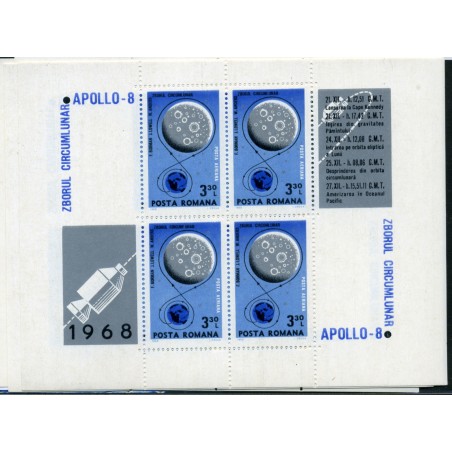 1968 Romania Aollo 8 Bf. n. 70 mnh