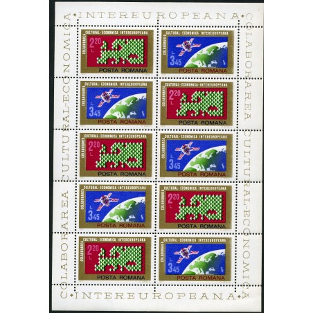 1974 Romania Calaborarea Sheet mnh