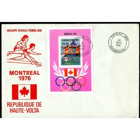 1976 REPUBLIQUE DE HAUTE - VOLTA MONTREAL 76' N.2 COVERS  F001