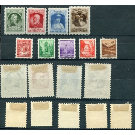 1929/35 Liechtenstein piccolo lotto di francobolli mh