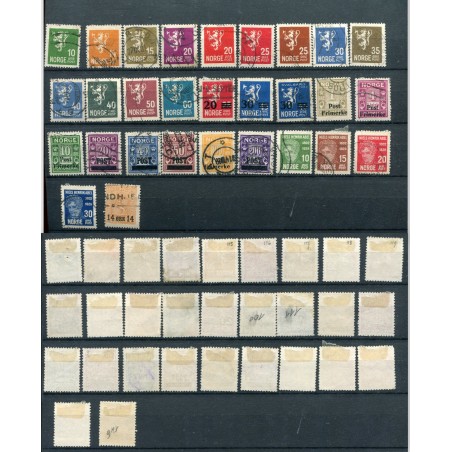 1926/29 Norvegia piccolo lotto di francobolli usati