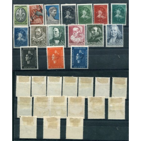 1937/38 Olanda piccolo lotto di francobolli mh