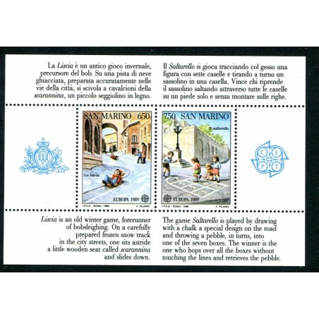 1989  SAN MARINO BF. "GIOCHI INFANTILI"  MNH    MNT035